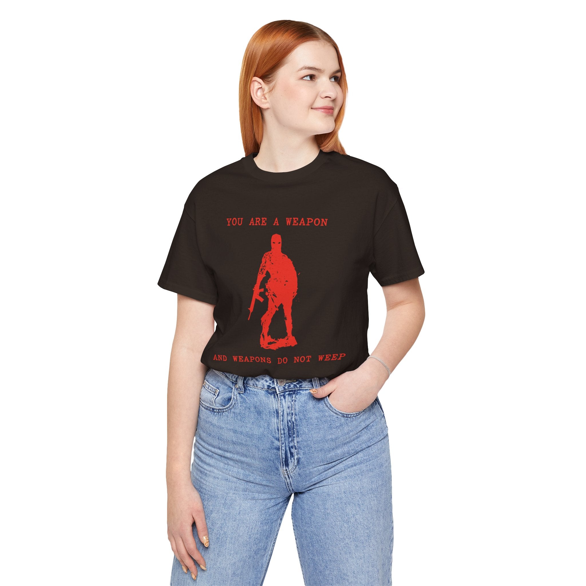 WEAPONS DO NOT WEEP Unisex Jersey Tee