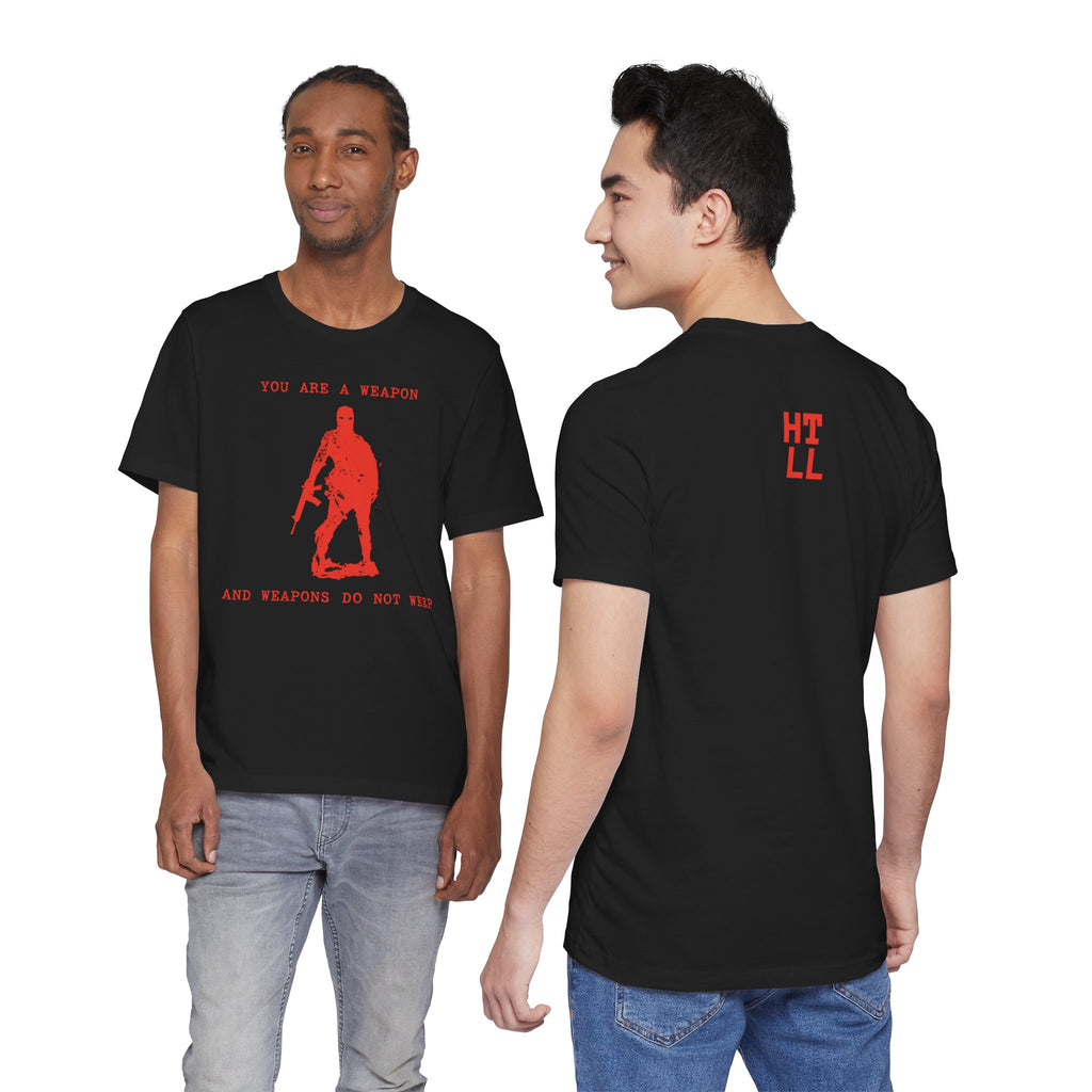WEAPONS DO NOT WEEP Unisex Jersey Tee