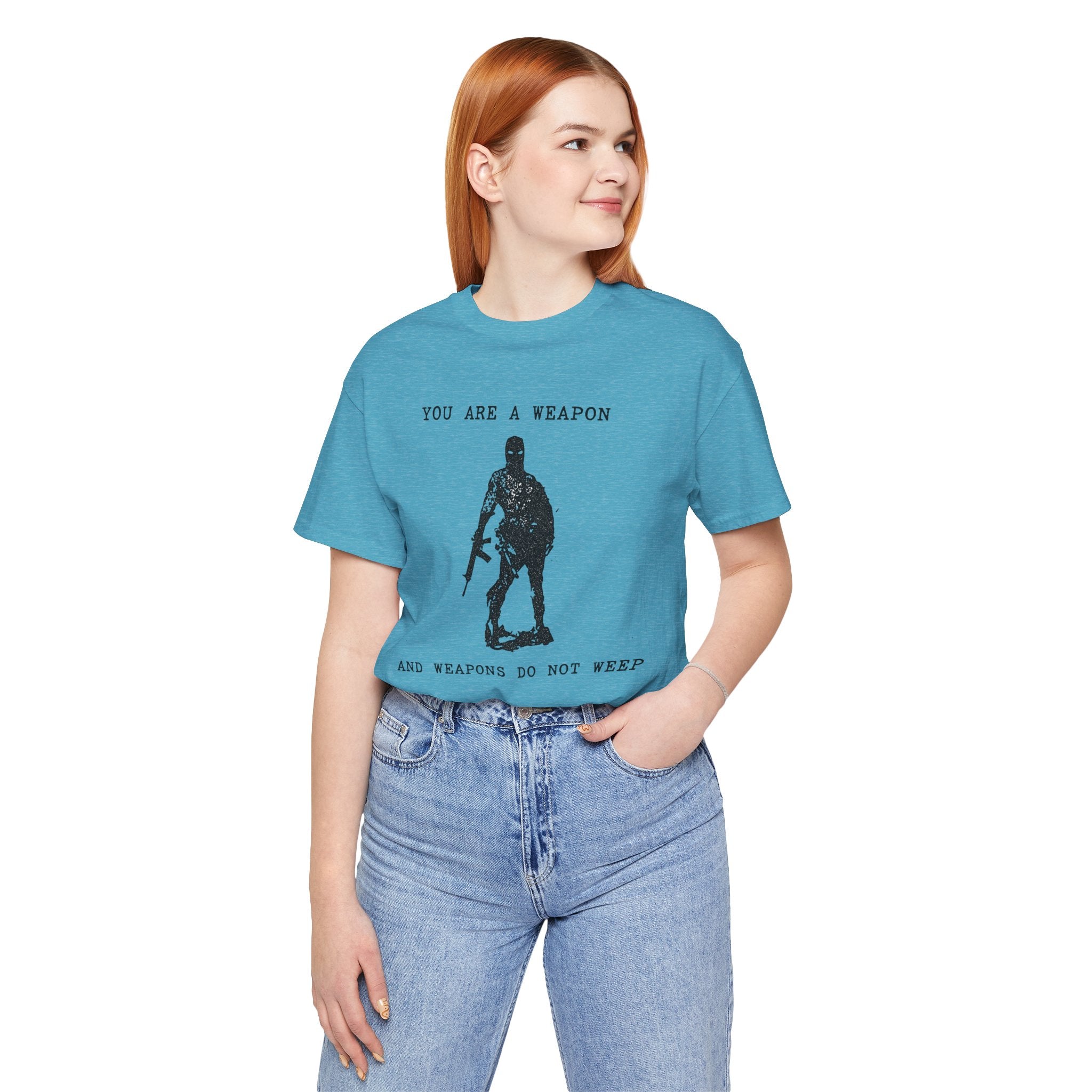 WEAPONS DO NOT WEEP Unisex Jersey Tee