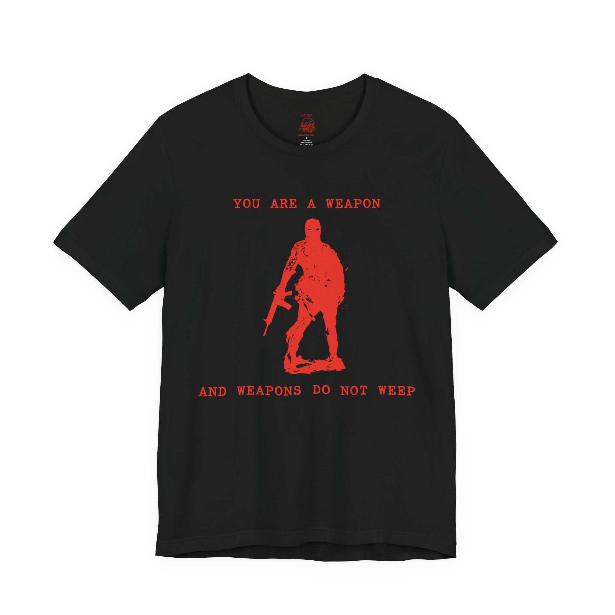 WEAPONS DO NOT WEEP Unisex Jersey Tee