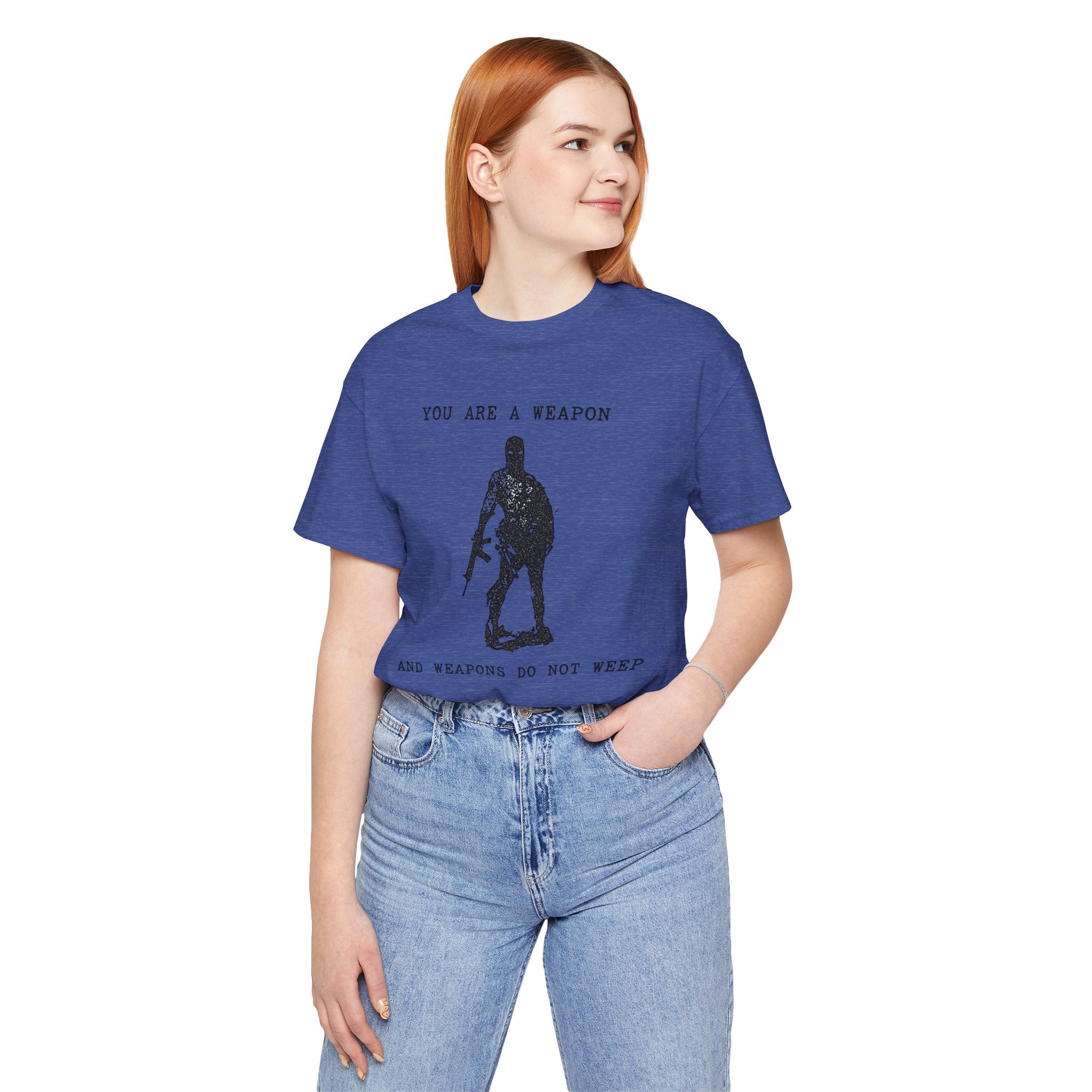WEAPONS DO NOT WEEP Unisex Jersey Tee