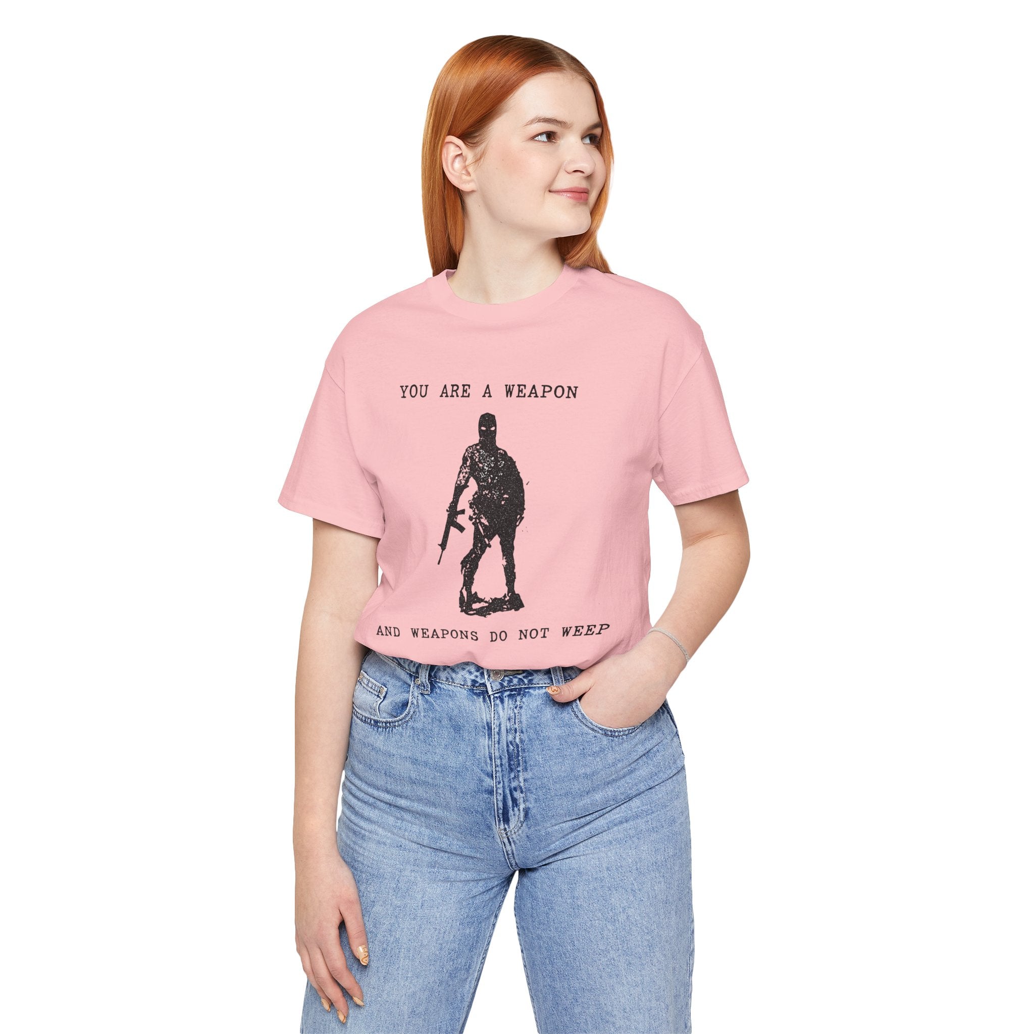 WEAPONS DO NOT WEEP Unisex Jersey Tee
