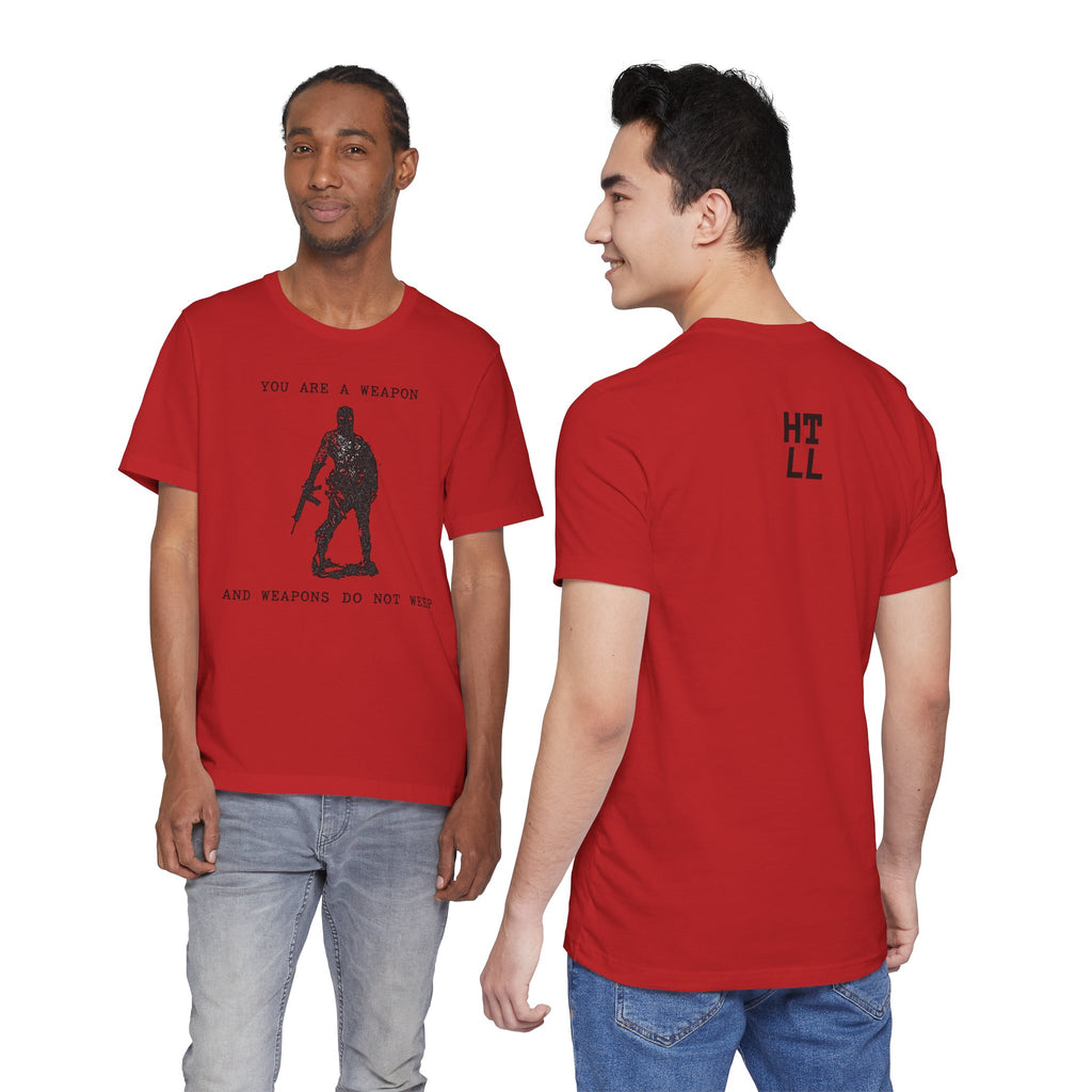 WEAPONS DO NOT WEEP Unisex Jersey Tee
