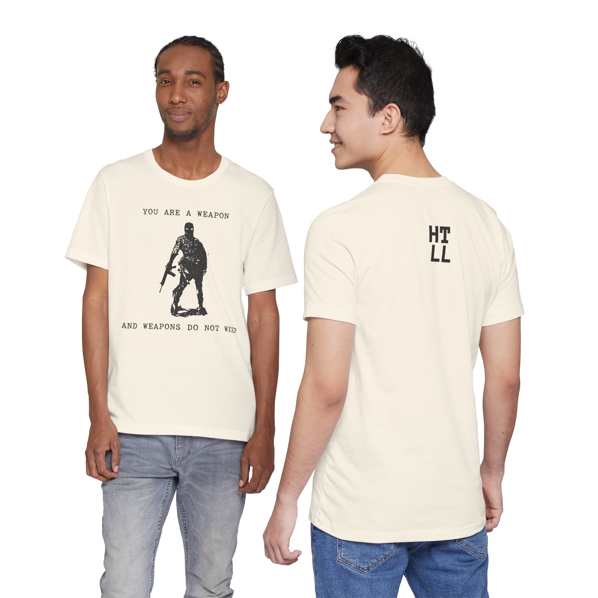 WEAPONS DO NOT WEEP Unisex Jersey Tee