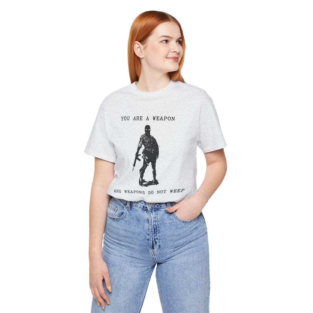 WEAPONS DO NOT WEEP Unisex Jersey Tee
