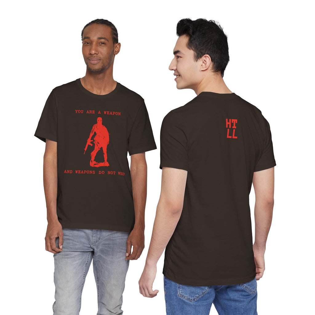 WEAPONS DO NOT WEEP Unisex Jersey Tee