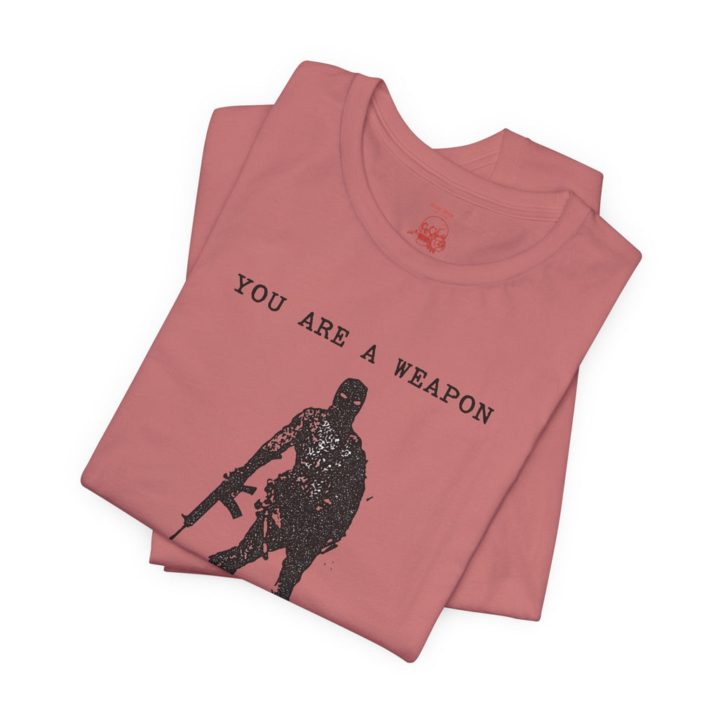 WEAPONS DO NOT WEEP Unisex Jersey Tee