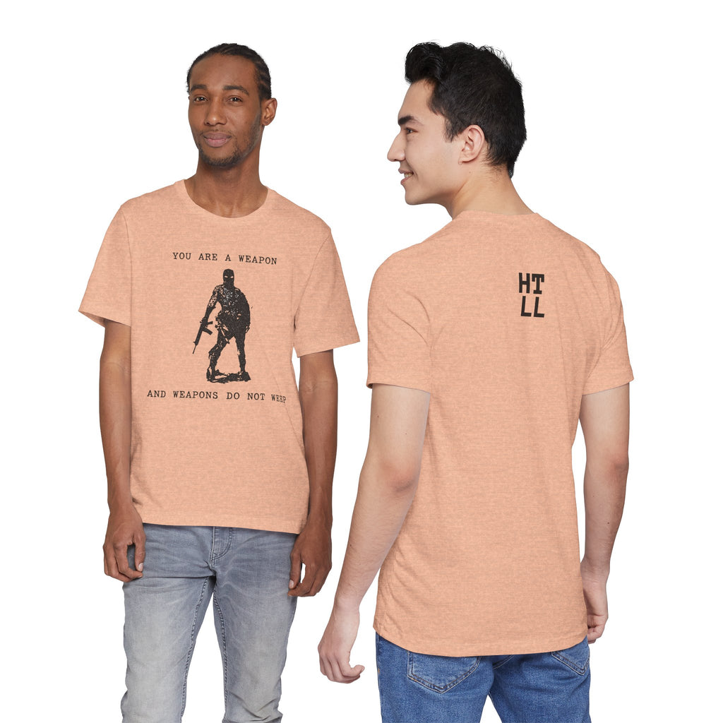 WEAPONS DO NOT WEEP Unisex Jersey Tee