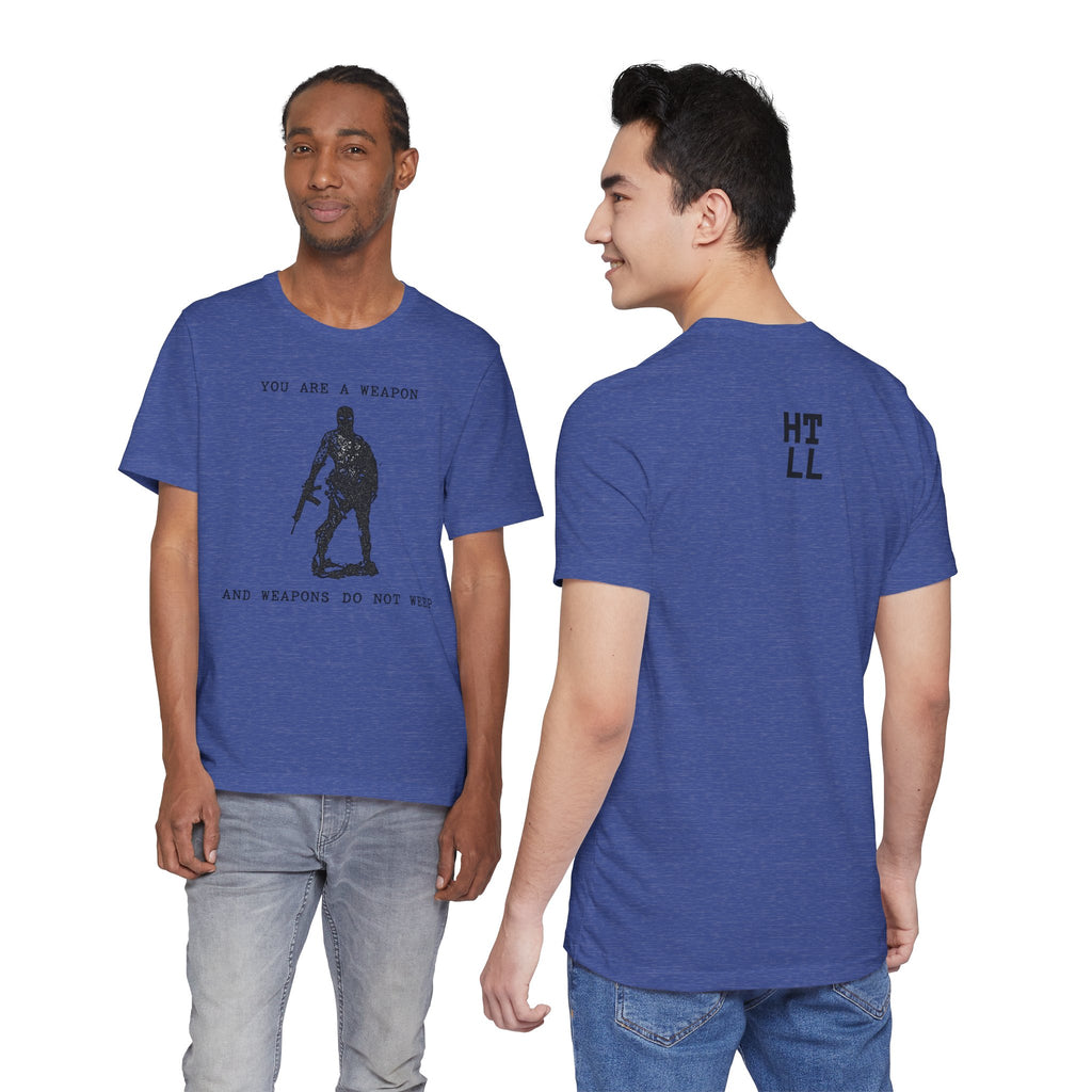 WEAPONS DO NOT WEEP Unisex Jersey Tee