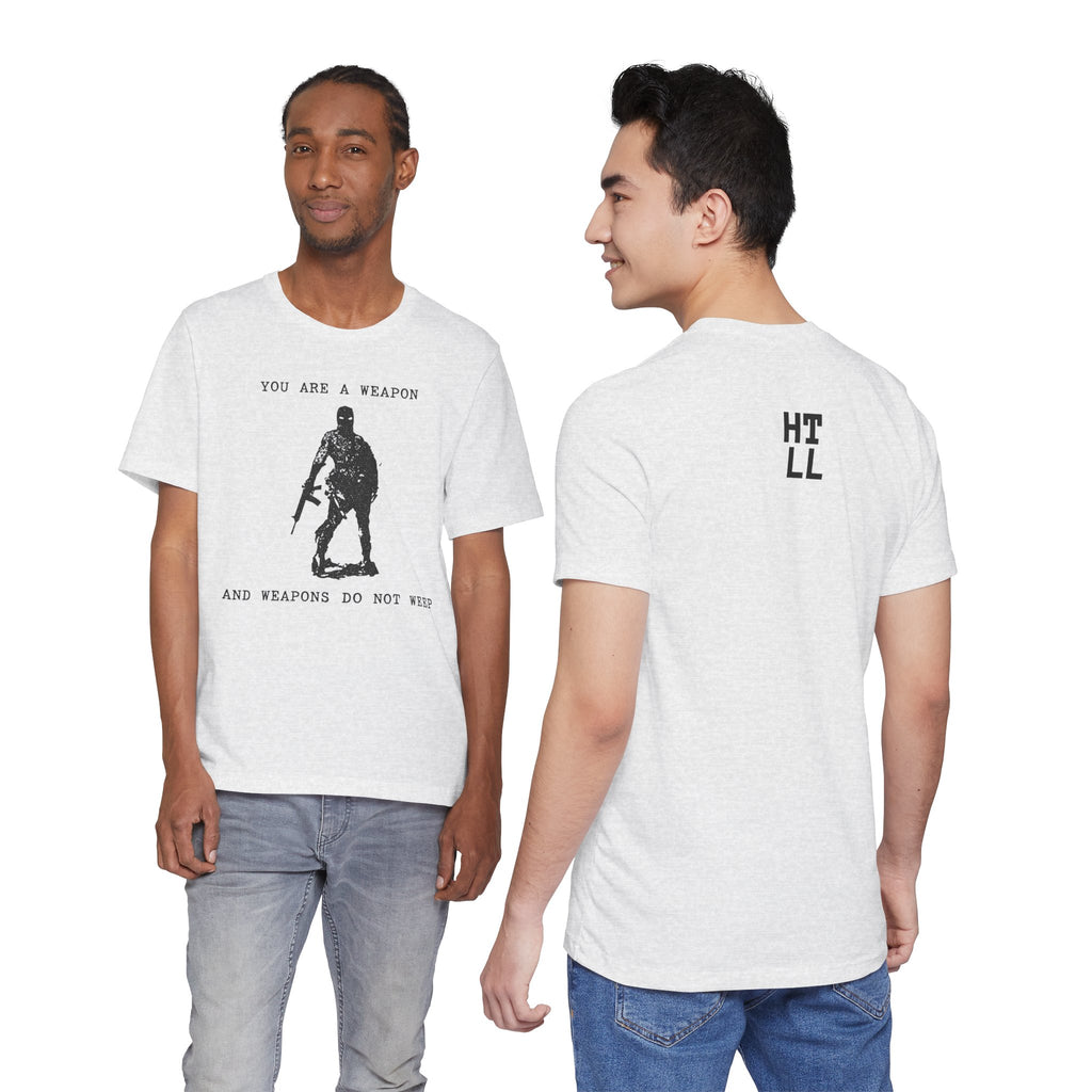 WEAPONS DO NOT WEEP Unisex Jersey Tee