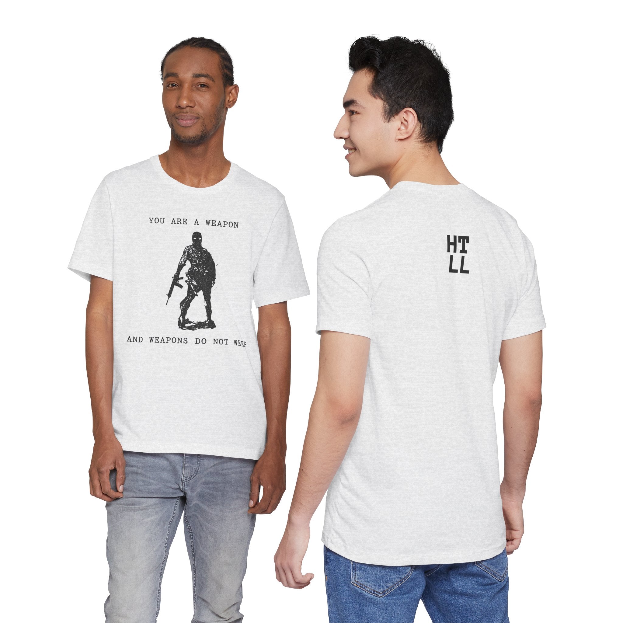 WEAPONS DO NOT WEEP Unisex Jersey Tee