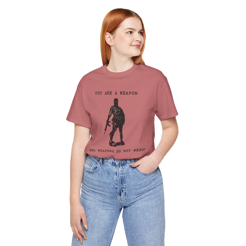 WEAPONS DO NOT WEEP Unisex Jersey Tee